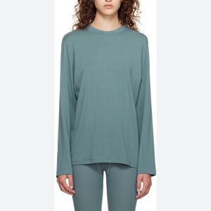 SKIMS NEW Blue SKIMS Boyfriend Long Sleeve T-Shirt Large